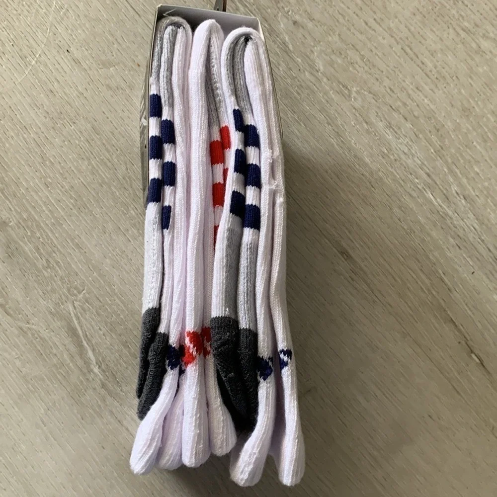 Adidas Mens Cushioned Crew Socks‎ 3 Pair Pack Aeroready White Stripe Size 6-12